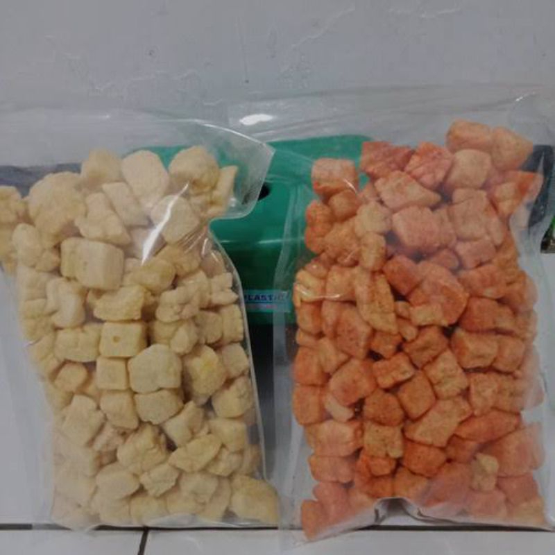 

krupuk dadu/tahu original - pedas gurih