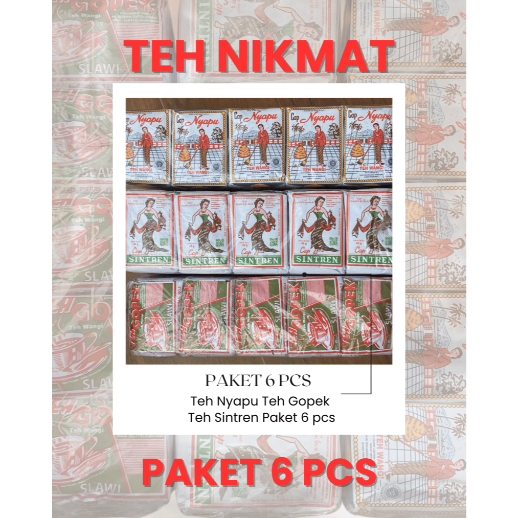 

Teh Nyapu Teh Gopek Teh Sintren Paket 6 pcs