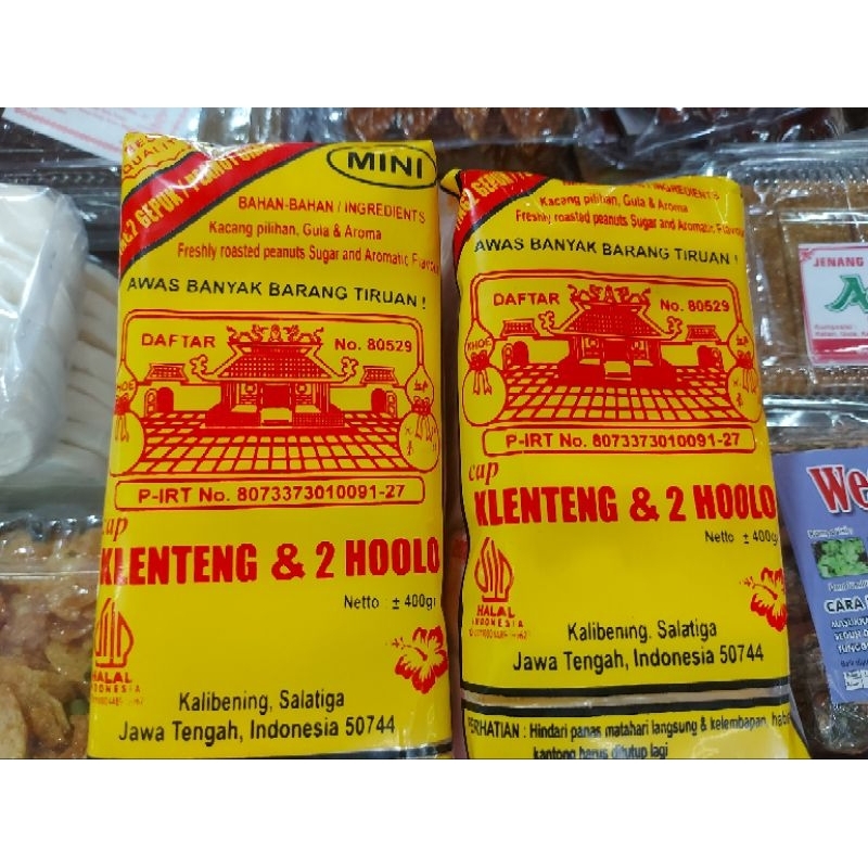 

Enting kacang KLENTENG & 2 HOOLO 400g