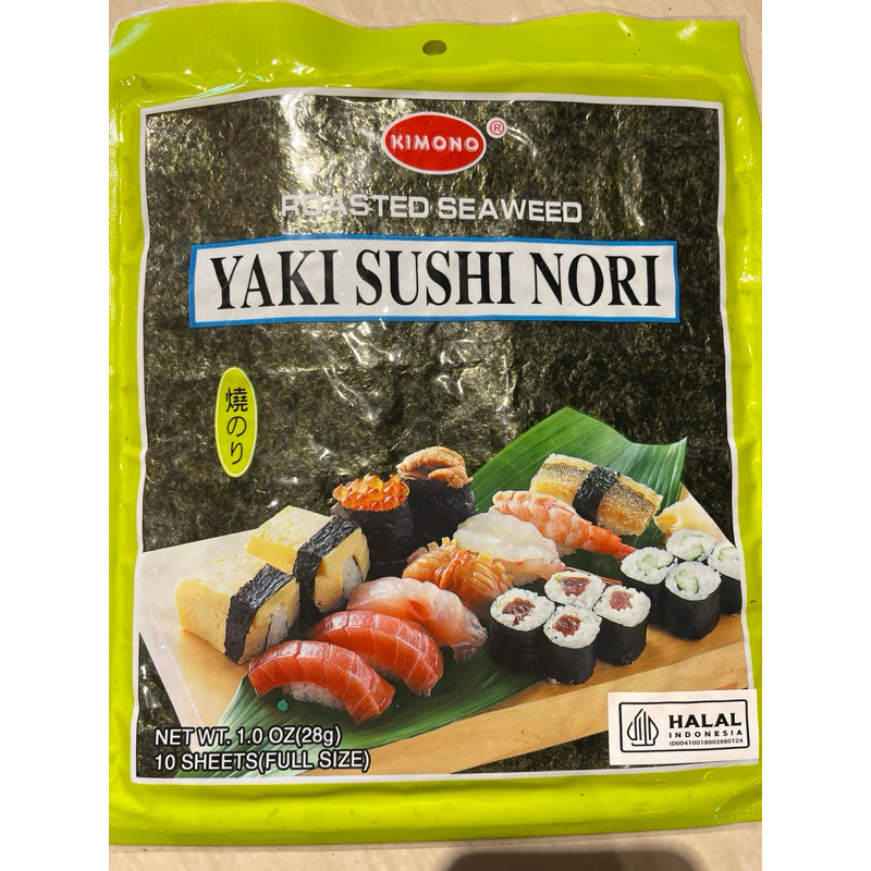 

KIMONO YAKI SUSHI NORI ROASTED SEAWEED 28gr