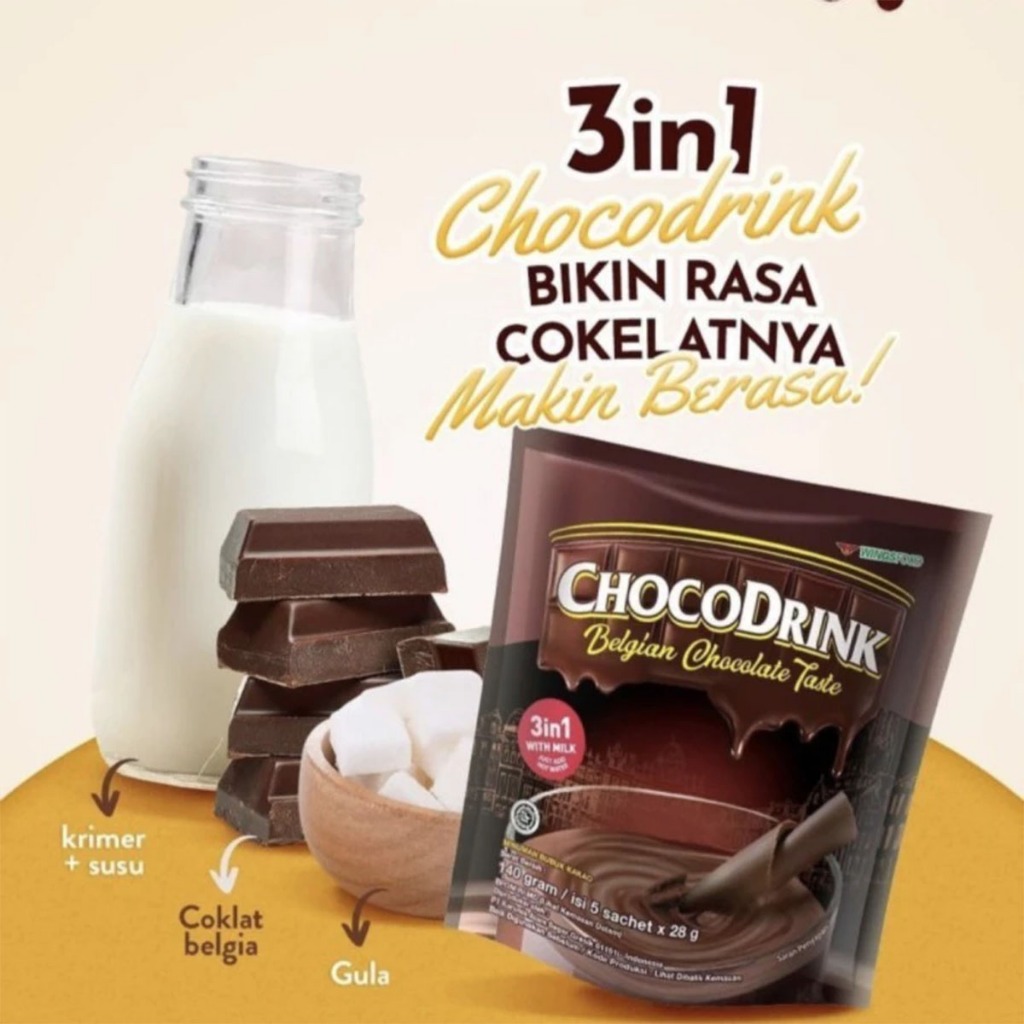 

Chocodrink Minuman Cokelat Belgian Choco Taste 3in1 5X28GRAM