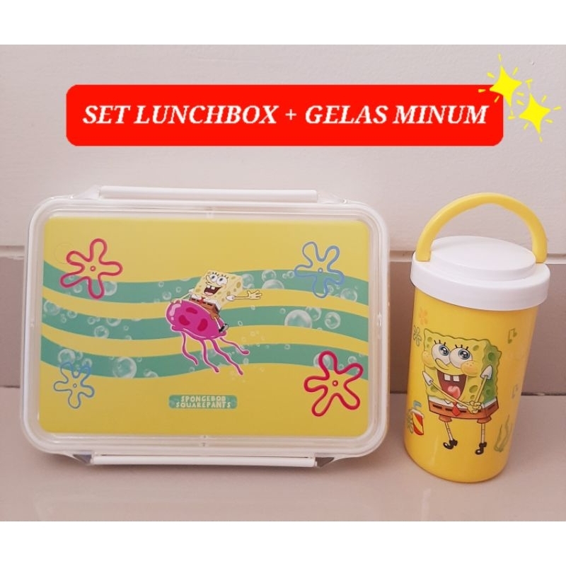kotak makan spongebob kotak makan sekat karakter spongebob lunchbox spongebob lunchbox microwave spo