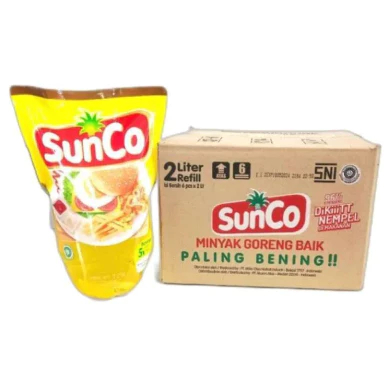 

Minyak Goreng Sunco 2 Liter - 1 Dus isi 6 Pouch - Minyak Goreng Baik Paling Bening