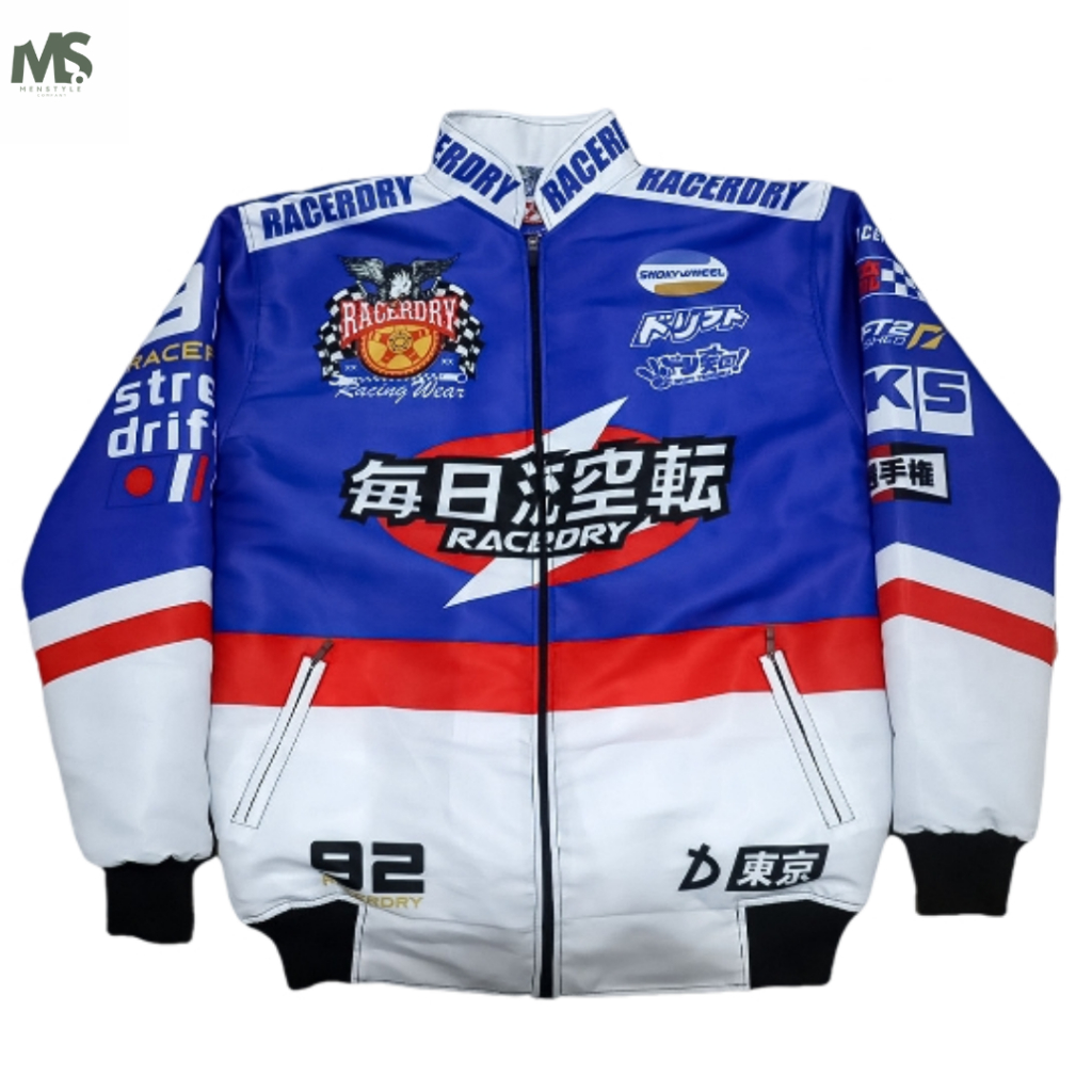 Jaket Nascar Motor Pria Premium Nascar Jacket Vintage Parasut Waterproof