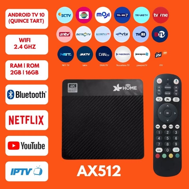 STB ANDROID BOX AX512 ANDROID 10 ROOT UNLOCK FULLSET SIAP PAKAI