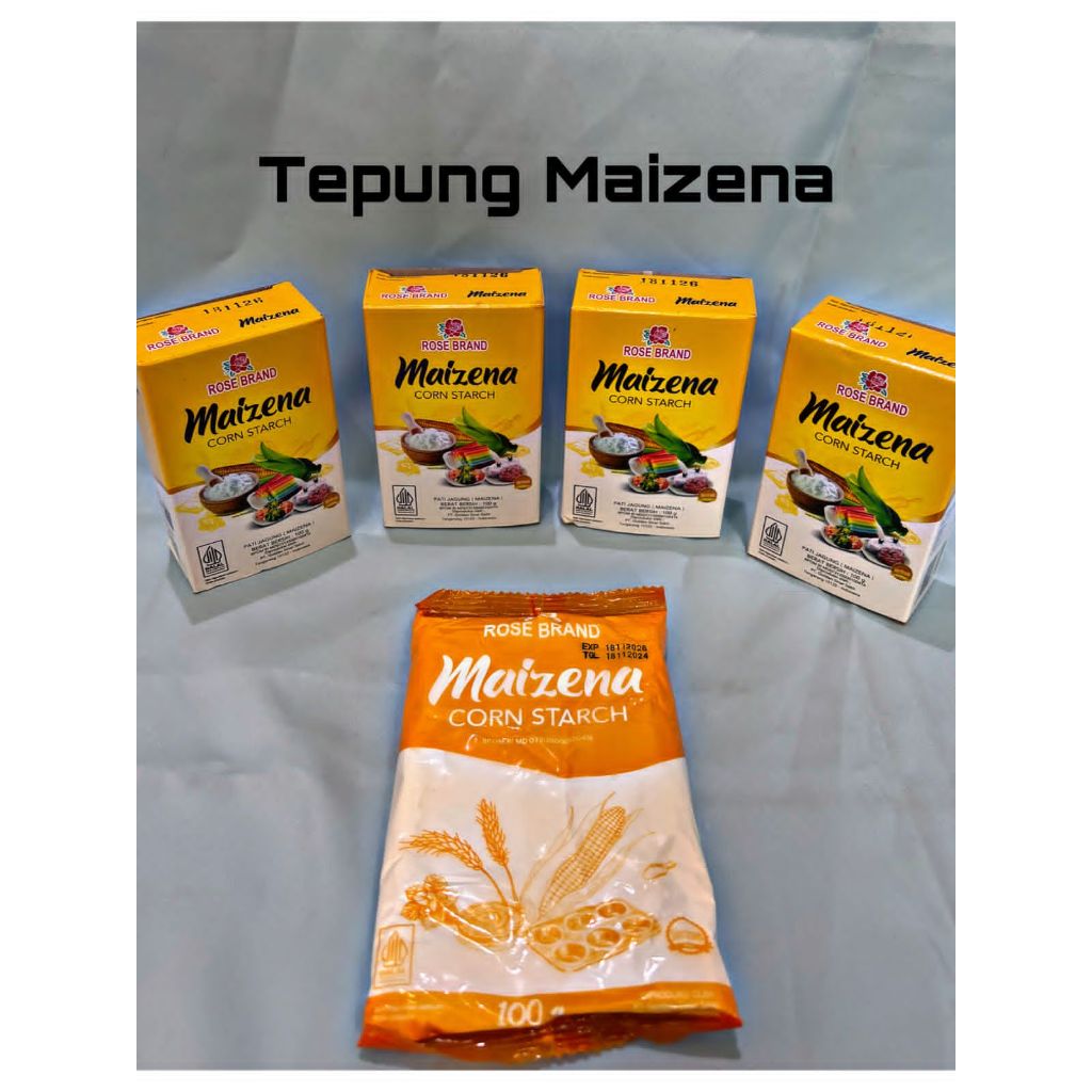 

TEPUNG MAIZENA MEREK ROSE BRAND/TEPUNG JAGUNG 100 GR ( 1 PAK )