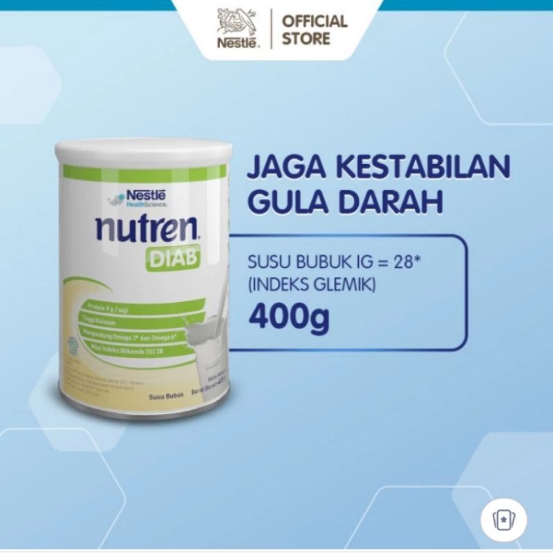 

Nestle Nutren Diabetes kaleng 400 gr Exp Juni 2026 susu kestabilan gula darah