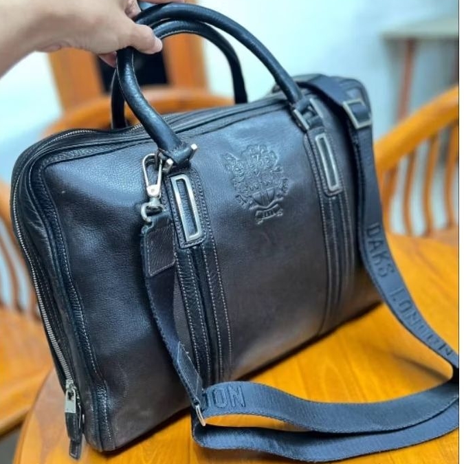 KD1336 Tas Laptop Kulit Asli Ngantor Kerja DAKS Preloved Cek Deskripsi