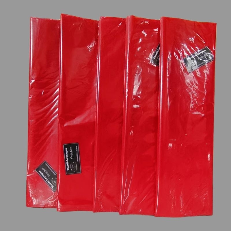 Plastik Layangan Plastik Mega Kite 1/2 Kilo Warna Merah Scarlet