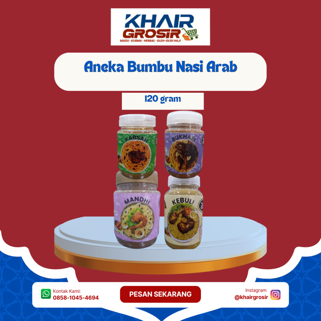 

Zee Food Bumbu Nasi Arab 120 gram - Kebuli, Kabsah, Mandhi, Bukhari