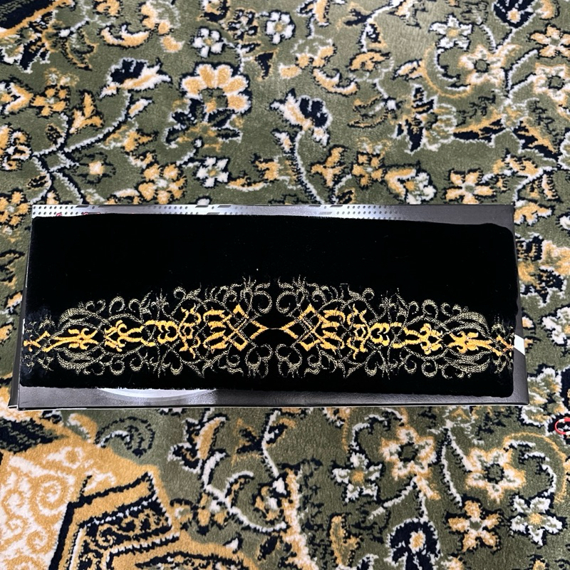 Peci Ulinnuha hitam bordir premium, tinggi 9cm