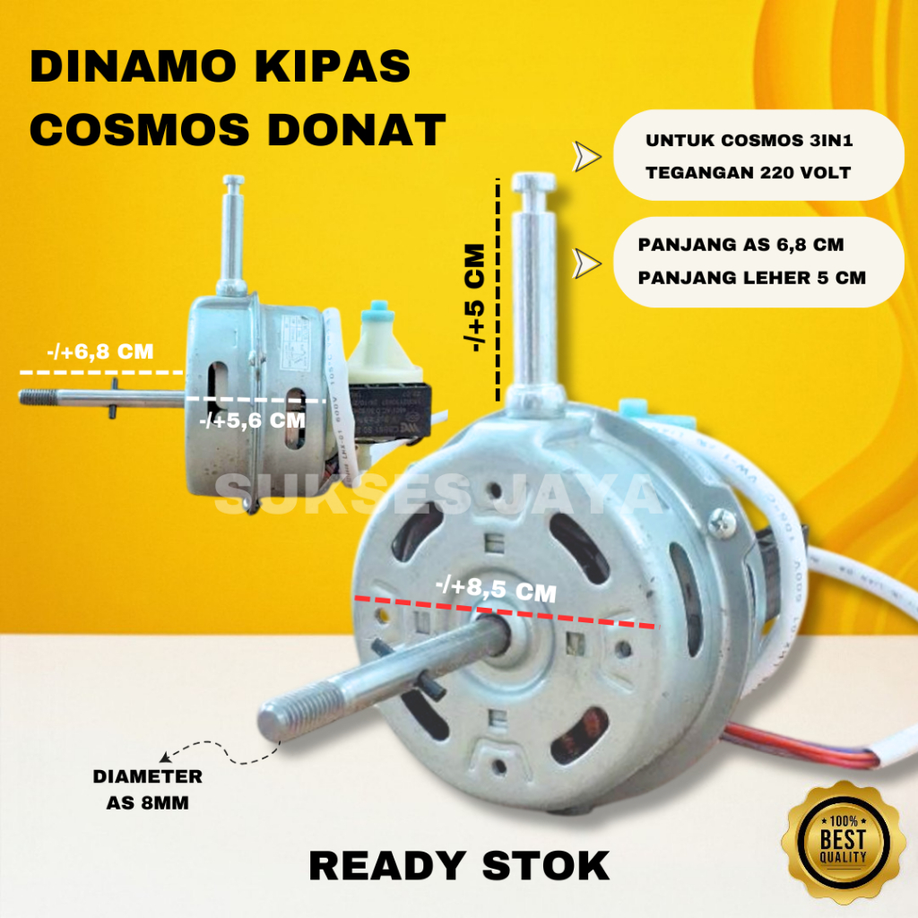 DINAMO KIPAS ANGIN COSMOS 12 DSE MODEL BARU / MESIN KIPAS WADESTA / MOTOR COSMOS Donat 3in1