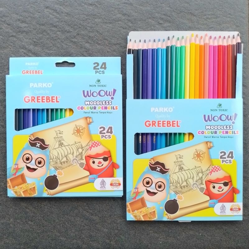 

Pensil Warna Colored Pencils Parko PWK-908 24 Warna ( Set ) [ Original ] Product By Greebel