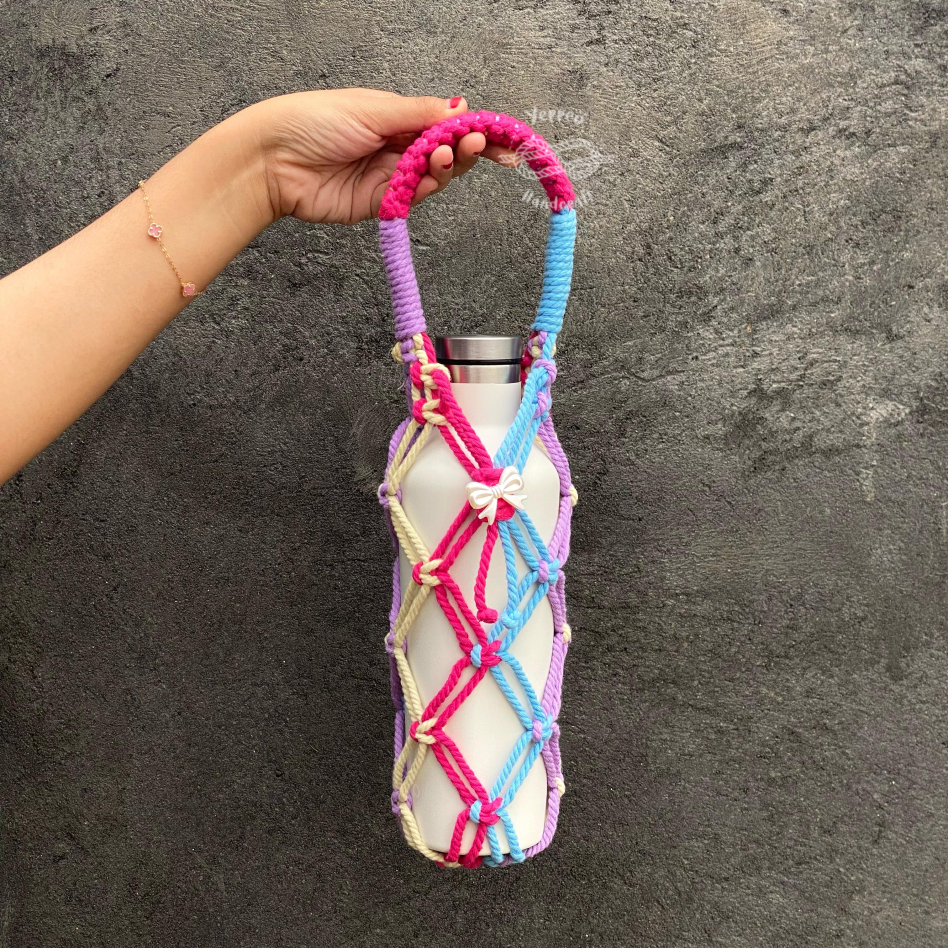 Macrame BOTTLE STRAP PRINCESS Tas Tumbler Macrame Macrame Tumbler Holder