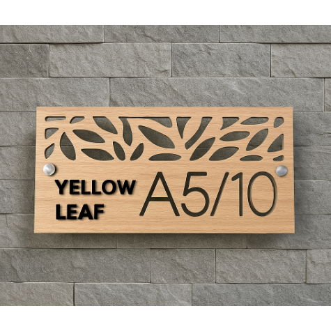 Nomor Rumah ACP Wooden Kayu Motif Modern