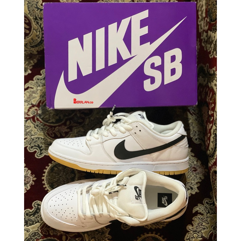 Nike SB Dunk Low White Gum 100% Original