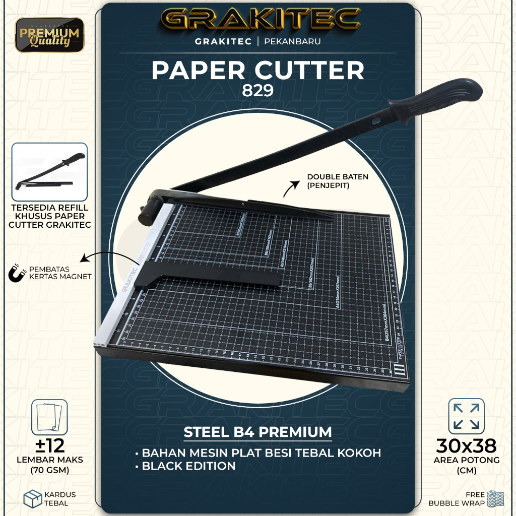 

Paper Cutter B4 F4 Premium Alat Potong Kertas / Mesin Potong Kertas