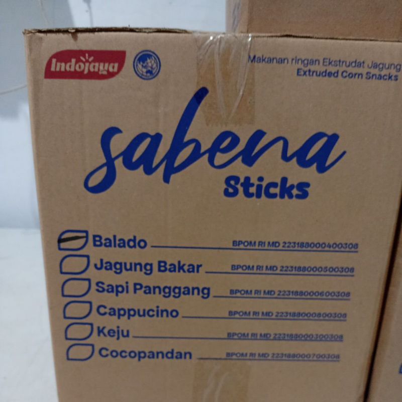 

sabena stick rasa balado kartonan isi 5pack ×340g