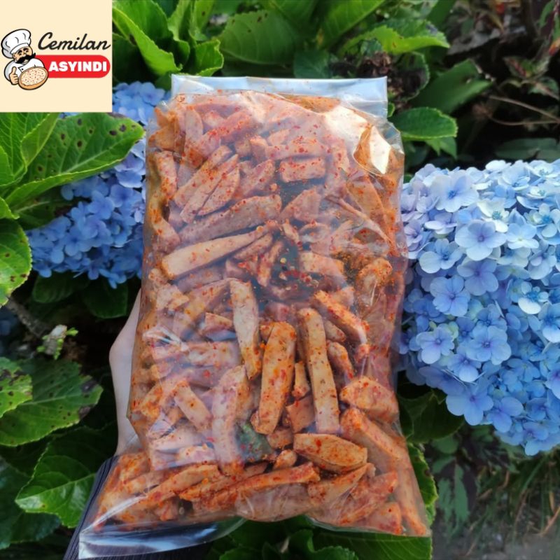 

cemilan basreng pedas gurih ekstra daun jeruk asli berkualitas asyindi