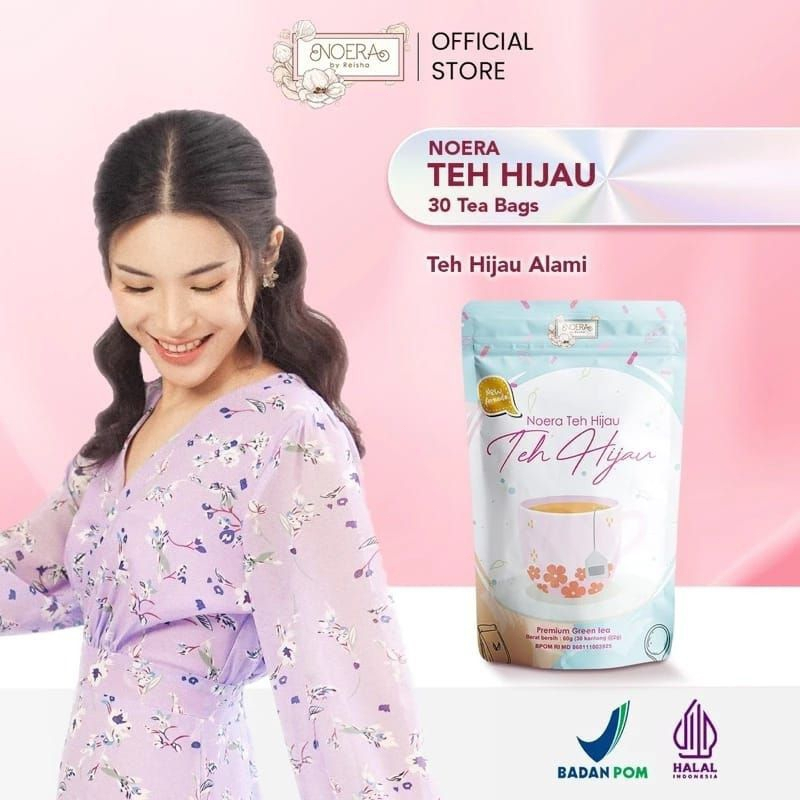 

NOERA Teh Hijau Alami (Noera Green Tea/Noera Teh Hijau): Isi 30 Bungkusan Teh Diet Asli, 100% Resep Herbal Penurun Berat Badan