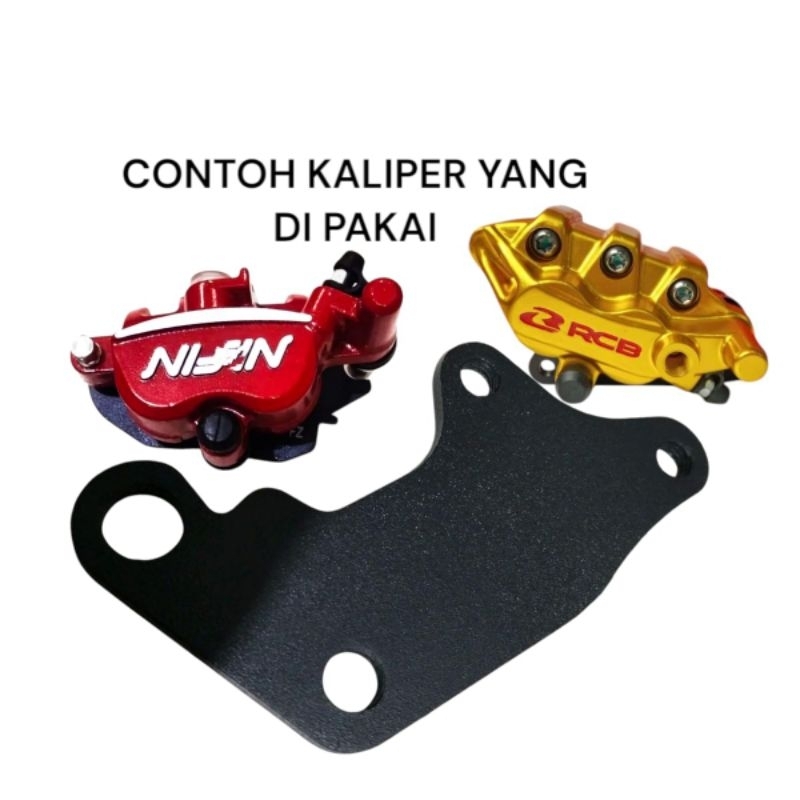 breket kaliper rcb 2 piston disk 220mm 260mm mio sporty breket mio sporty disk 220&260