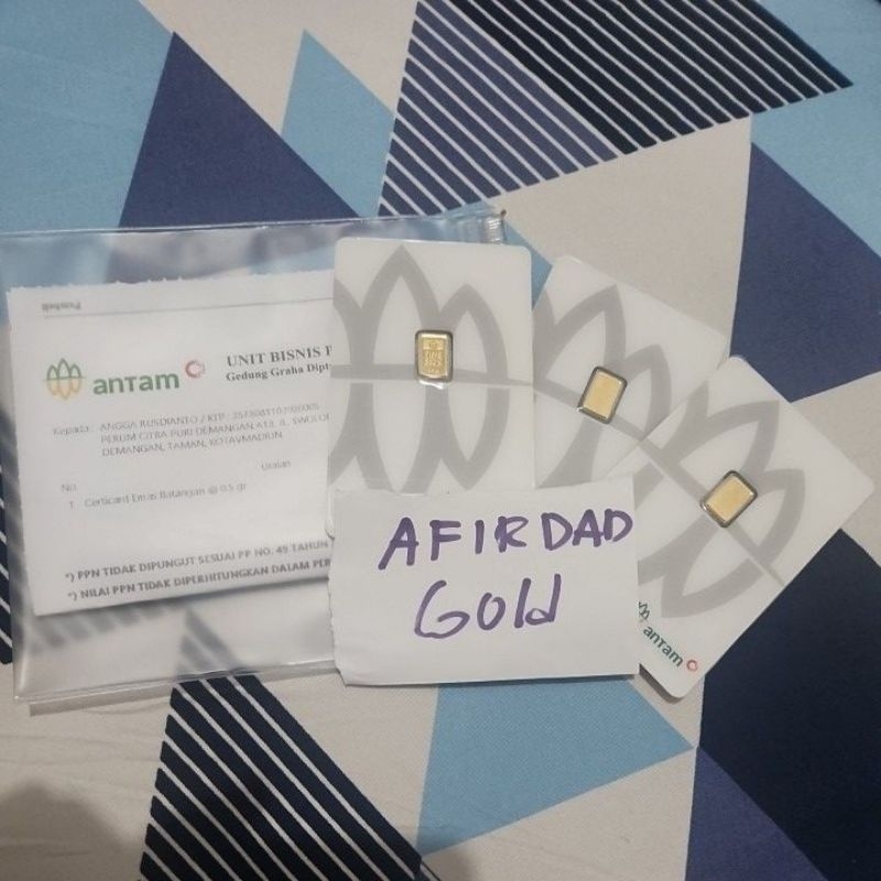 AFIRDAD GOLD Logam Mulia Press LM Certicard Emas Batangan Antam 1 gram 1gr; Antam 2 gram 2gr; Antam 