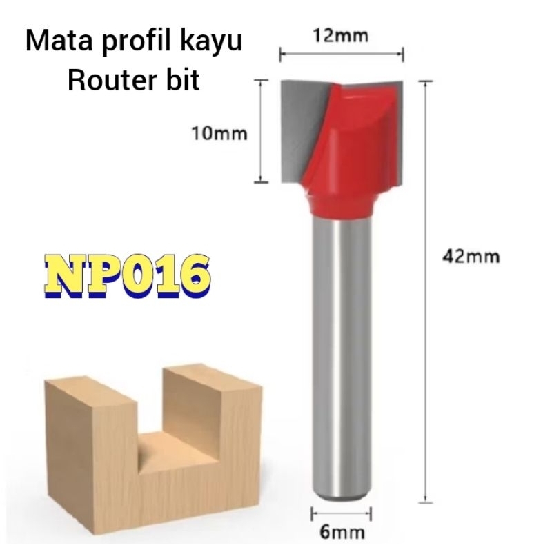 Mata profil kayu 6x12 Mata router bit  Cleaning bottom CNC Milling cutter mata router trimmer kayu m