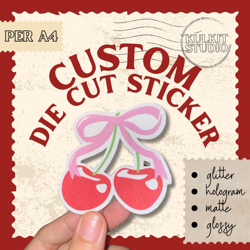 

[A4] Custom die cut sticker kilat (glitter, hologram, matte, glossy) | kulkit studio