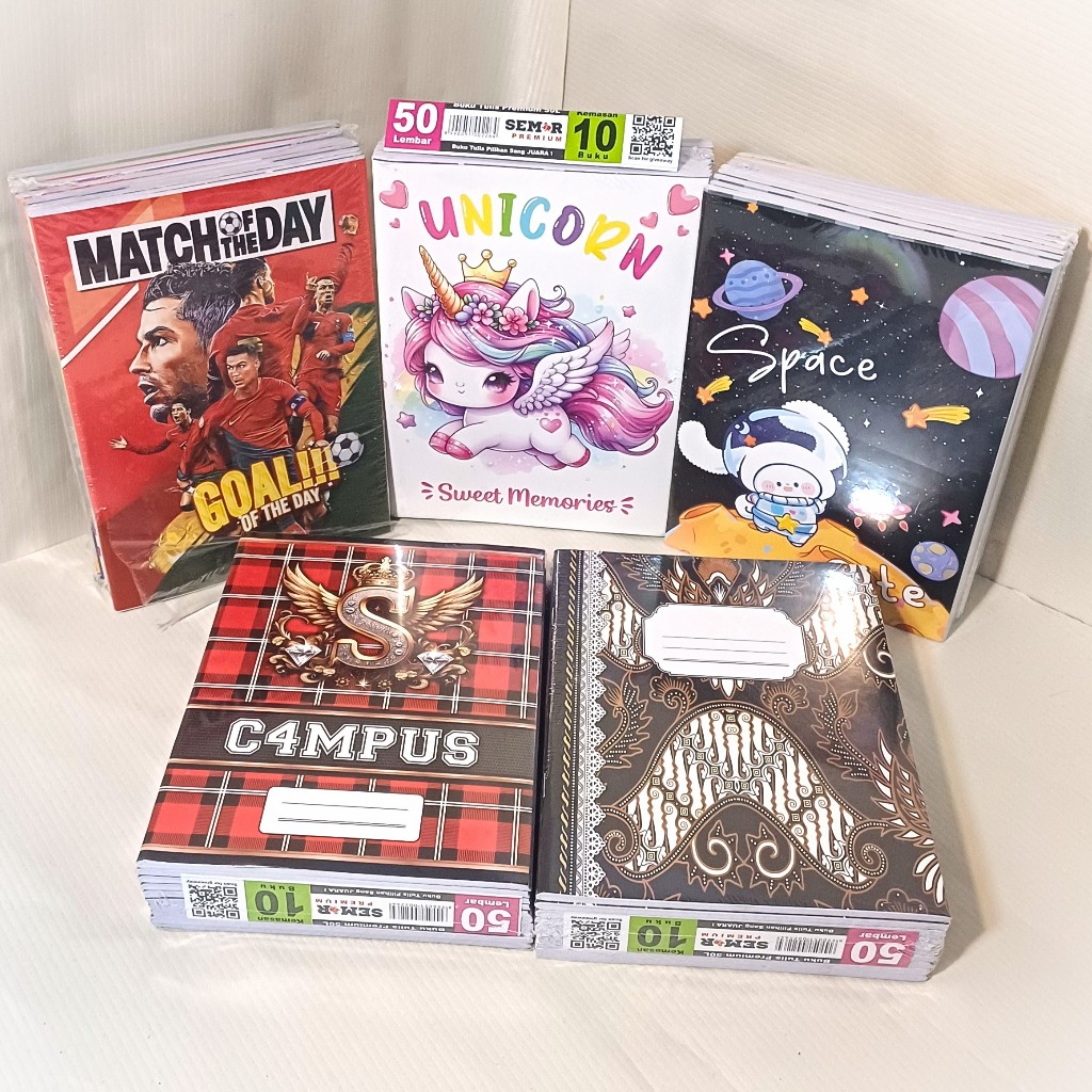 

(10 BUKU) BUKU TULIS SEMAR PENDEK ISI 38 50 58 LEMBAR