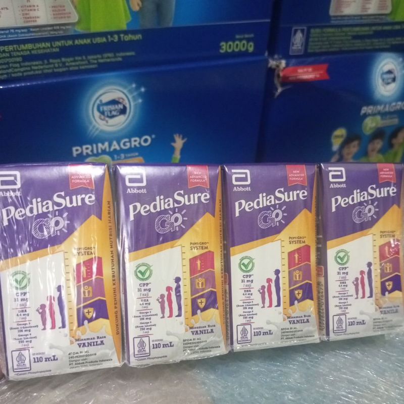 

Ukf5Pc6F4H (Kuliner.Kita) Pediasure Go Vanila/ Cokelat 110 Ml