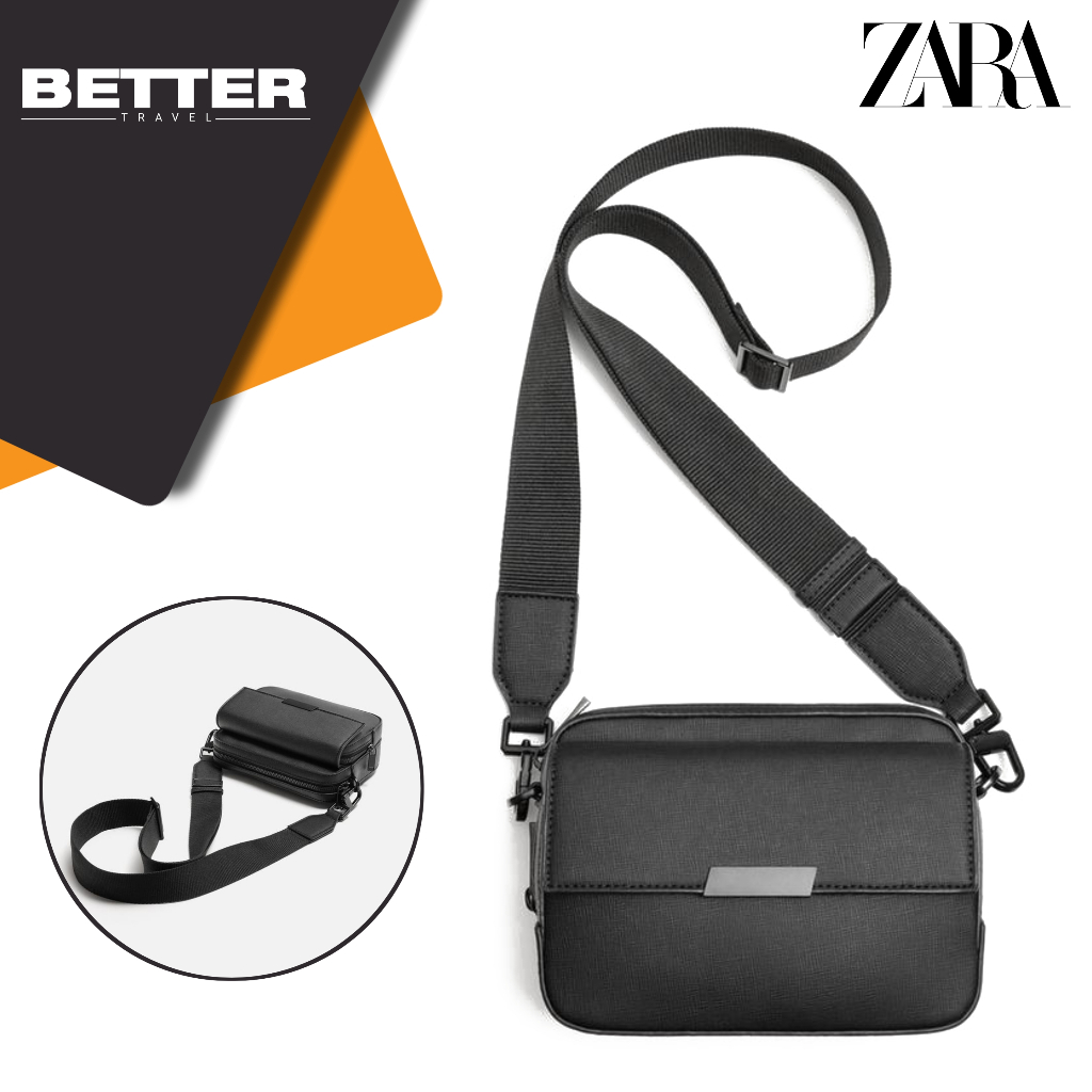 ZARA tas selempang crossbody pria casual formal daily original