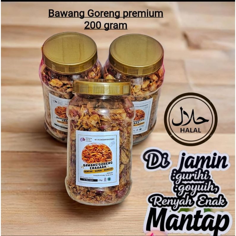 

[BM-C]Bawang Merah Goreng 200 Gram kemasan Toples Grade C