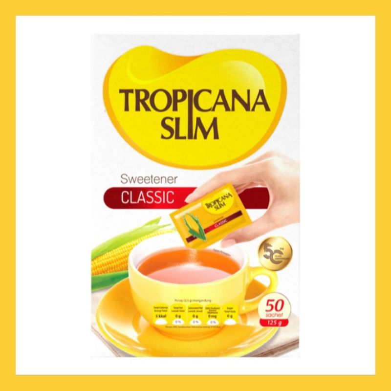 

Tropicana Slim Pemanis Rendah Kalori Klasik 50 x 2.5 gr