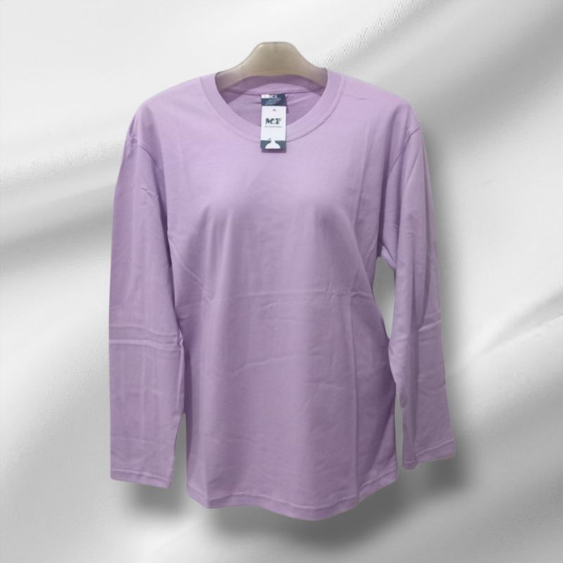 Atasan Kaos polos Lengan Panjang Wanita Dan Pria Baju Kaos Oblong Polos Tangan Panjang Katun Combed 