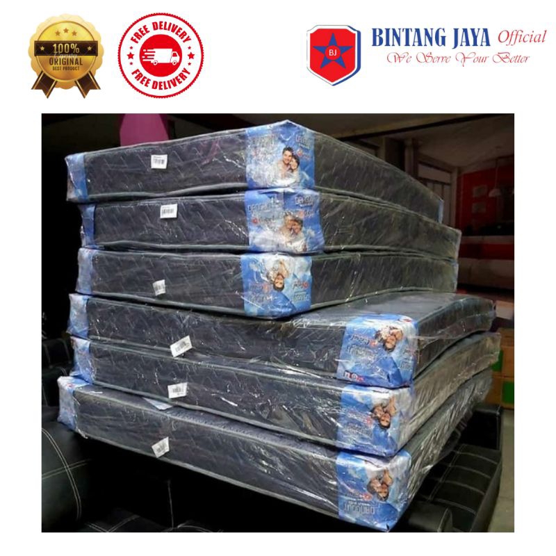 kasur busa dangdut CENTRAL foam original Kain Springbed 90, 120, 140, 160, 180 no.1 2 3 & 4
