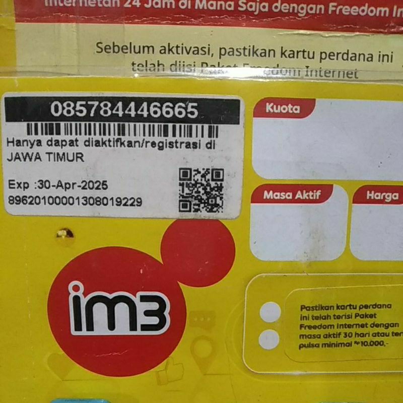 nomor cantik indosat dobel tripel x444 666x