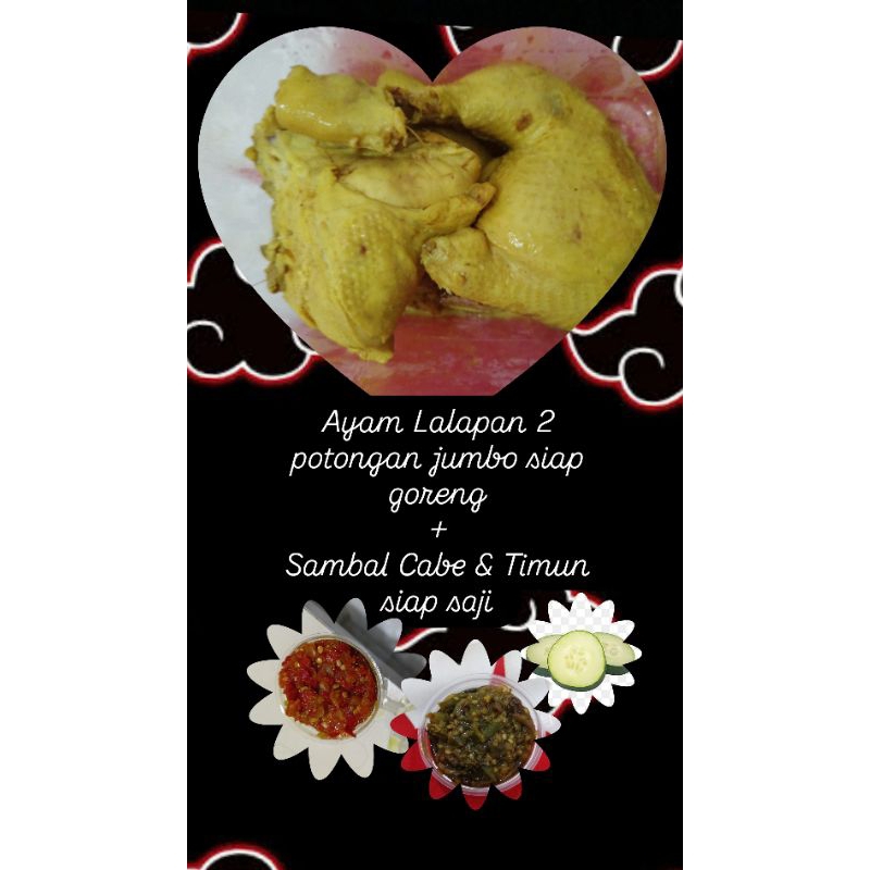 

Paket Ayam lalapan 2 Potong Sayur pack/prep/Instant