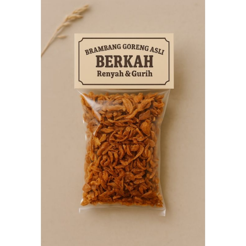 

Bawang Merah Goreng Asli BERKAH Original HOMEMADE Grade A+ KUALITAS PREMIUM