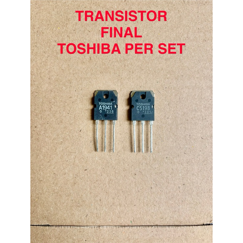 Transistor final  TR Final A1941 C5198 transistor SATU SET Toshiba A 1941 C 5198 asli original japan