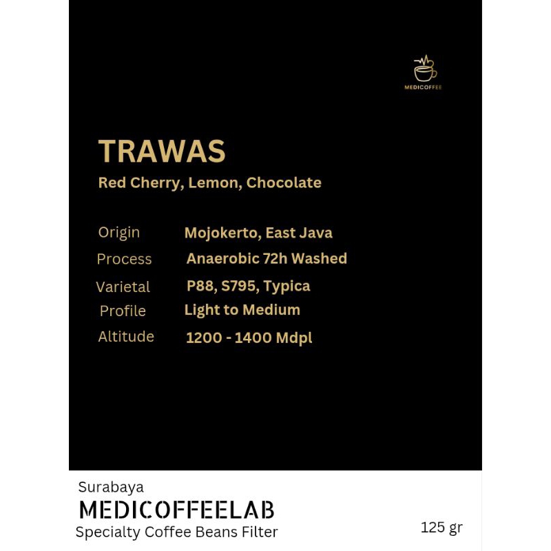 

ARABICA SPECIALTY TRAWAS ANAEROBIC 72H WASHED / V60 OR FILTER/ 125 GR