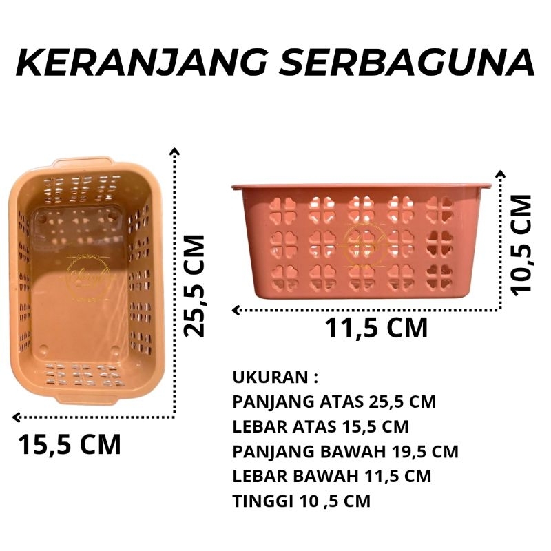 (1 PCS ) KERANJANG PERSEGI PANJANG PLASTIK / KERANJANG PLASTIK / KERANJANG SERBAGUNA PLASTIK / KERAN