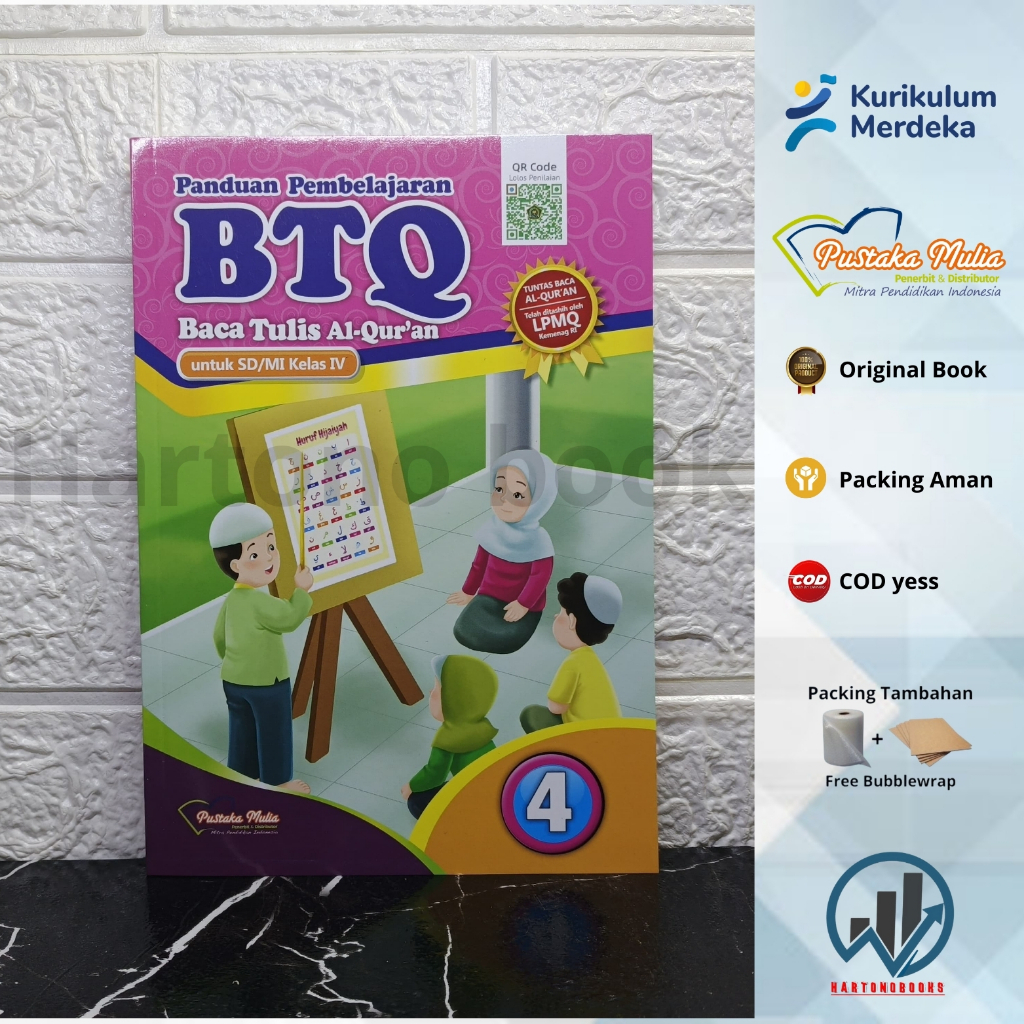Buku paket BTQ SD/MI KELAS 4 Pustaka Mulia