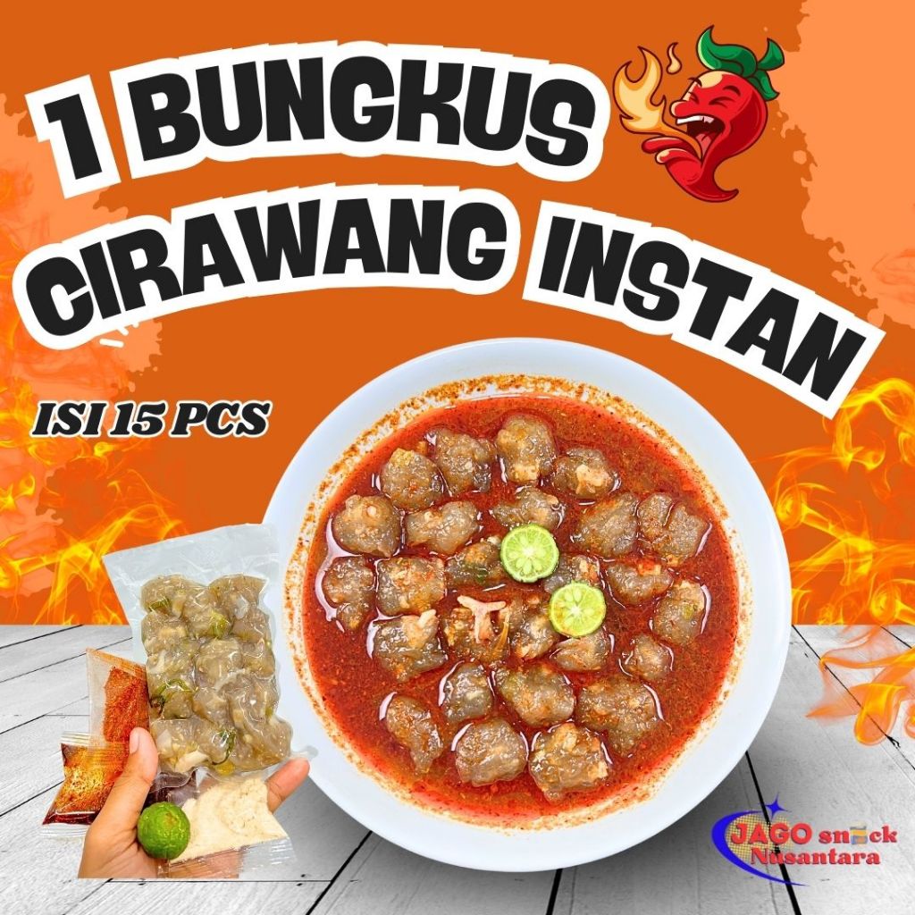 

1 Bks Baso Aci Tulang Rangu Isi 15 Butir Dengan Kuah Chilli Oil Pedas Food Instan