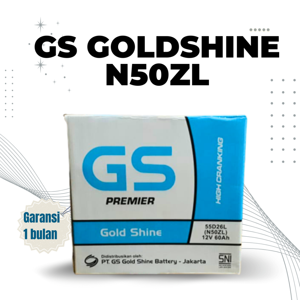 Aki mobil Peugeot 604 Accu Basah GS GOLD SHINE N50ZL