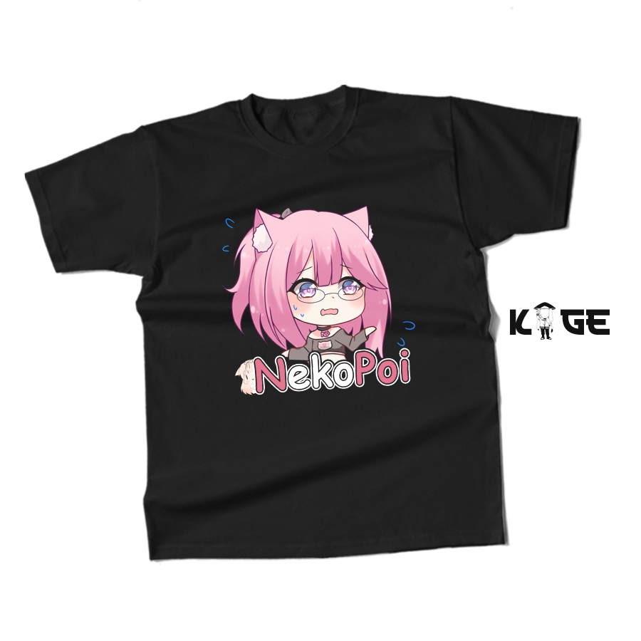 Kaos Anime Pria NEPHI PHELIA CHIBI NEKOPOI - Tshirt Anime / Kaos Combed 30s Atasan Unisex KAOS KAGE