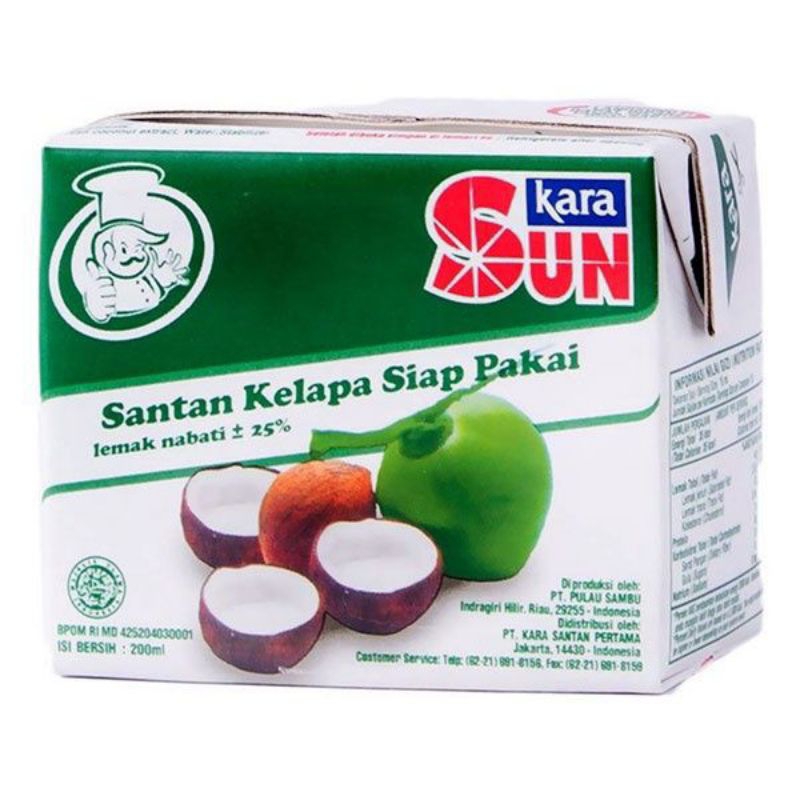 

Sun Kara Santan Kelapa 200 ml