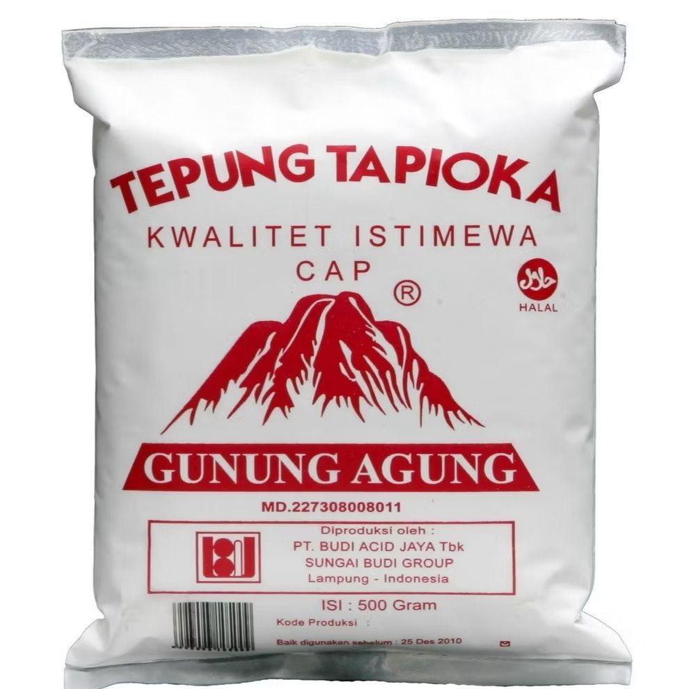 

Tepung Tapioka Cap Gunung Agung Merah 500 Gram/Tepung Sagu