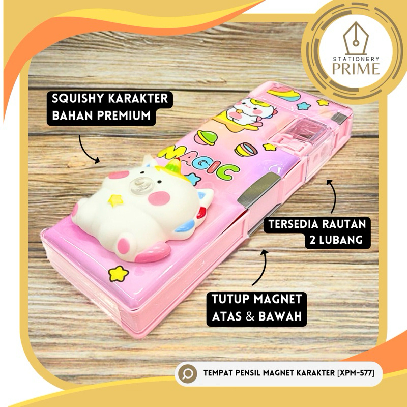 

ATH TempatPensil/KotakPensil/PencilCaseAnak Sekolah MagnetKarakter Kartun Squishy Premium Capybara