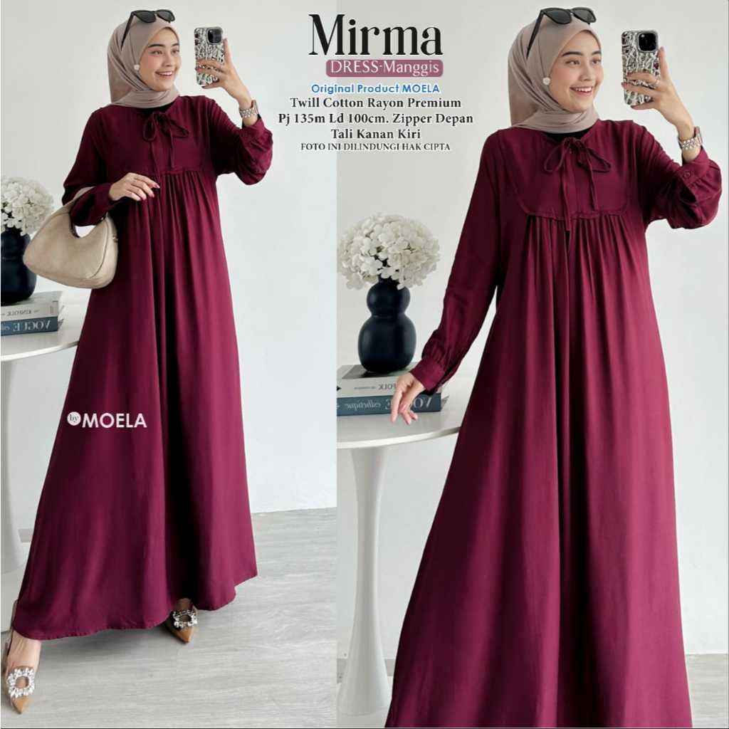 NAFEL - GAMIS MIRNA BY MOELA POLOS ORIGINAL PREMIUM TERBARU