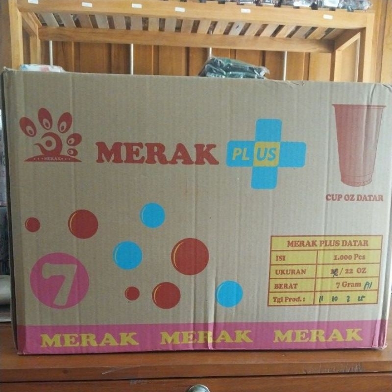 Cup 22 OZ Datar Merak Tipe 7 gram 1 Dus